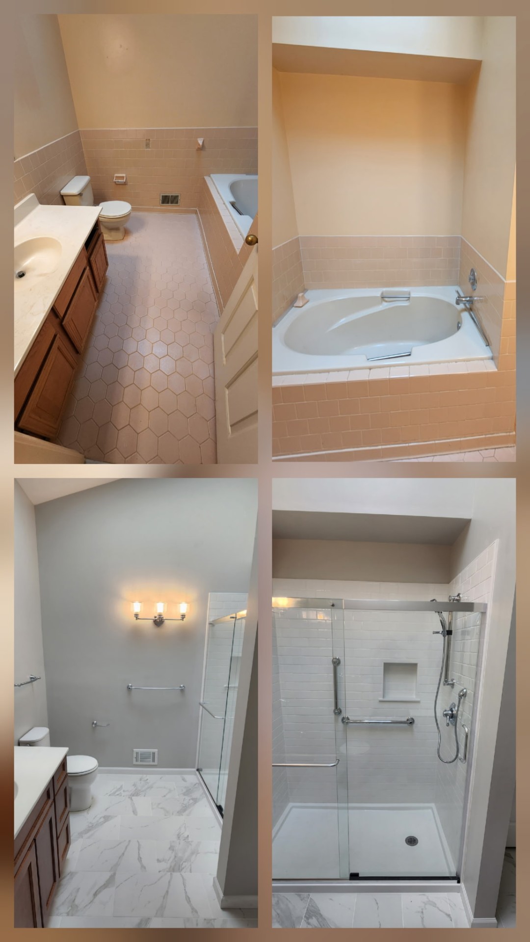 Bathroom Renovation before and after