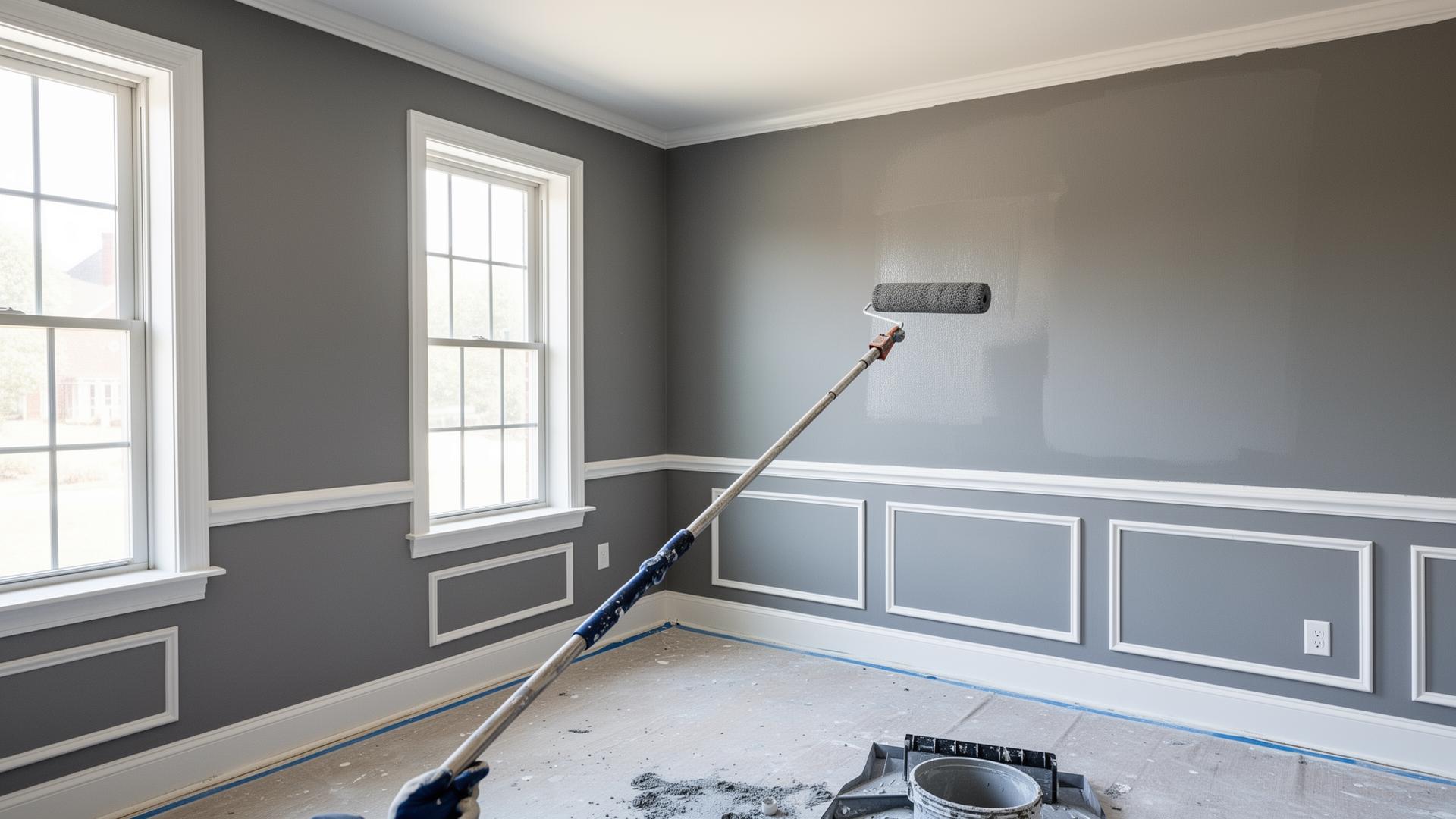 Professional painting in progress